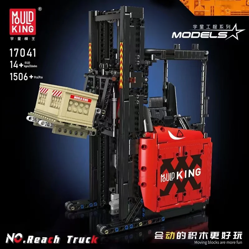 Mould King 17041 Red Shelf Forklift - YWOBB