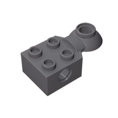 GOBRICKS GDS-1089 Brick Modified 2 x 2 with Pin Hole, Rotation Joint Ball Half - YWOBB