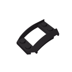 GOBRICKS GDS-1508 Wedge 4 x 3 Open with Cutout and 4 Studs - YWOBB