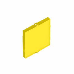 GOBRICKS GDS-791 Glass for Window 1 x 2 x 2 Flat Front - YWOBB