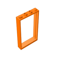 GOBRICKS GDS-874 Frame 1 x 4 x 6 with 2 Holes on Top and Bottom - YWOBB
