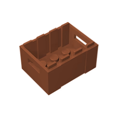 GOBRICKS GDS-1305 Crate 3 x 4 x 1 2/3 with Handholds - YWOBB