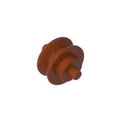 GOBRICKS GDS-90004 Wheel Center Small with Stub Axles (Pulley Wheel) - YWOBB