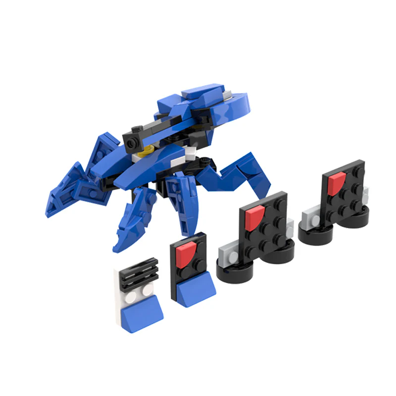 GOBRICKS MOC 140643 Spider robot tank with laser cannon - YWOBB
