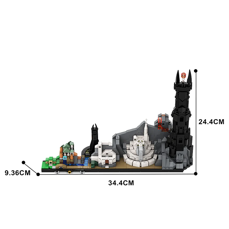 GOBRICKS MOC A0998 The Lord of the Rings Skylines - YWOBB