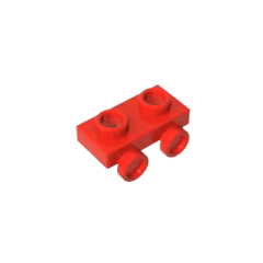 GOBRICKS GDS-90192 Bracket 1 x 2 with lower bump on one side - YWOBB