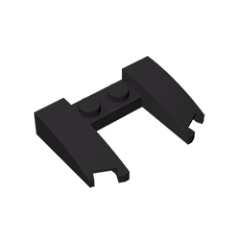 GOBRICKS GDS-1265 Wedge 3 x 4 x 2/3 Curved with Cutout - YWOBB