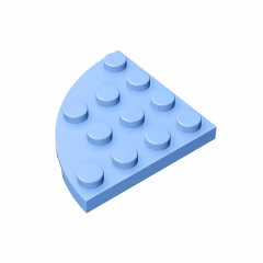 GOBRICKS GDS-569 Round Corner 4 x 4 - YWOBB