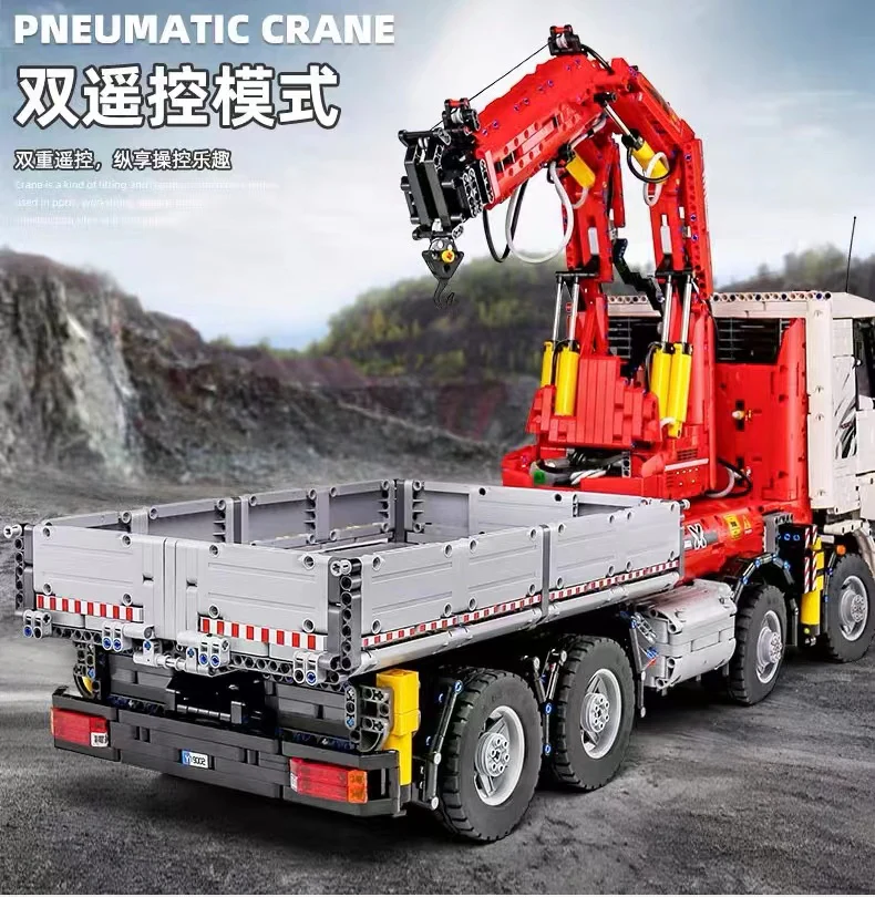 Mould King 19002 Pneumatic Crane Truck OVP US Warehouse Version - YWOBB