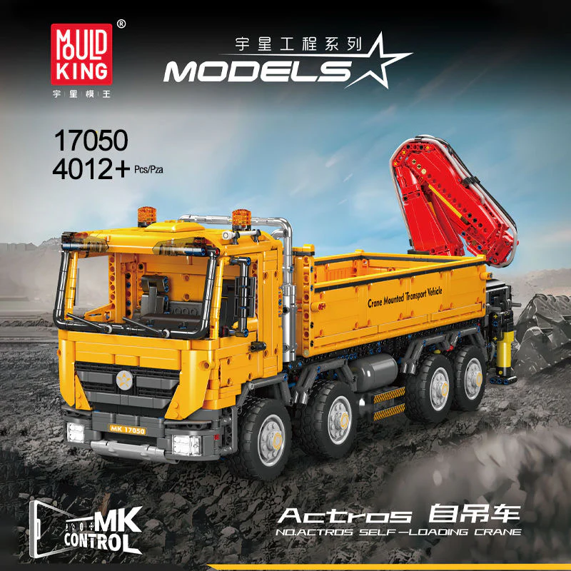 Mould King 17050 Actros Self-Loading Crane OVP EU Warehouse Version - YWOBB