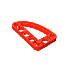 GOBRICKS GDS-970 Liftarm 3 x 5 L-Shape with Quarter Ellipse Thin - YWOBB