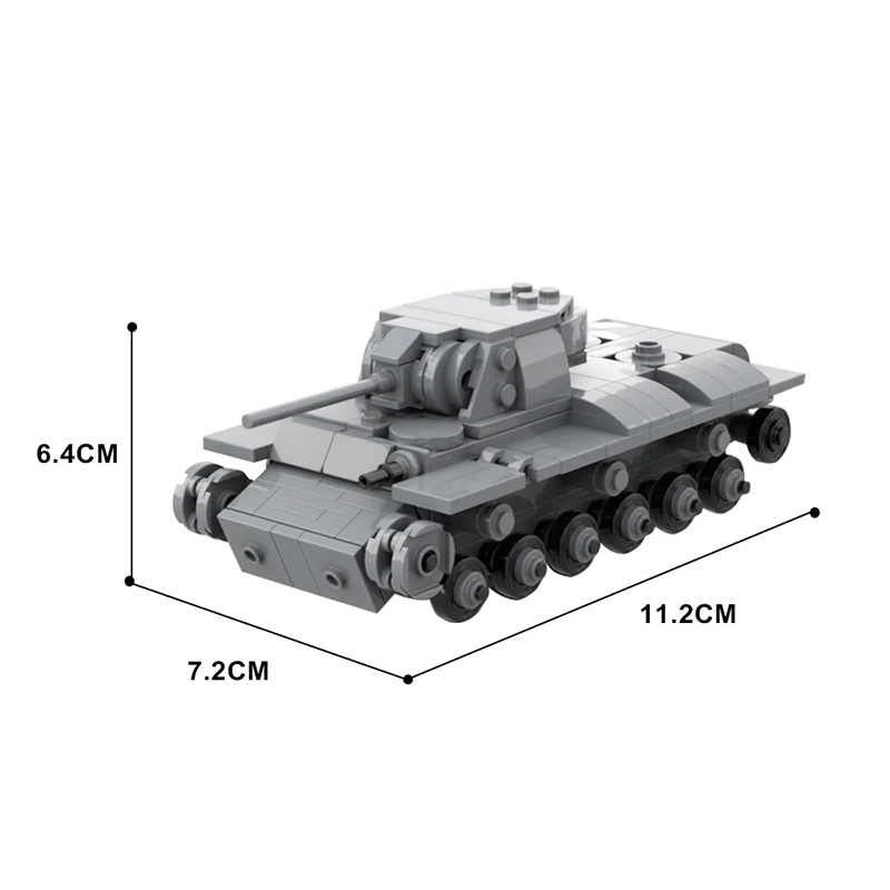 GOBRICKS MOC 141990 WW2 KV-1 Soviet Heavy Tank - YWOBB