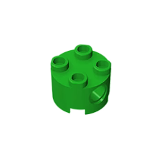 GOBRICKS GDS-1054 Round 2 x 2 with Pin Holes - YWOBB