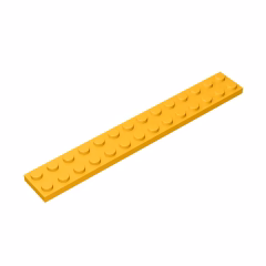 GOBRICKS GDS-516 Plate 2 x 14 - YWOBB