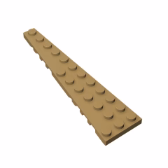 GOBRICKS GDS-708  Plate 12 x 3 Left - YWOBB