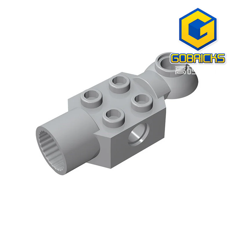 GOBRICKS GDS-1286 Brick Modified 2 x 2 with Pin Hole, Rotation Joint Ball Half , Rotation Joint Socket - YWOBB