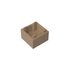 GOBRICKS GDS-90062 Container Box 2 x 2 x 1 - Top Opening with Flat Inner Bottom - YWOBB