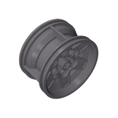 GOBRICKS GDS-1229 Wheel 43.2mm D. x 26mm Technic Racing Small 6 Pin Holes - YWOBB