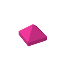 GOBRICKS GDS-837 Slope 45 1 x 1 x 2/3 Quadruple Convex Pyramid - YWOBB