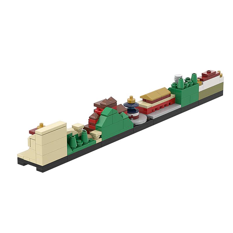 GOBRICKS MOC A0162Y01 China Skyline A - YWOBB