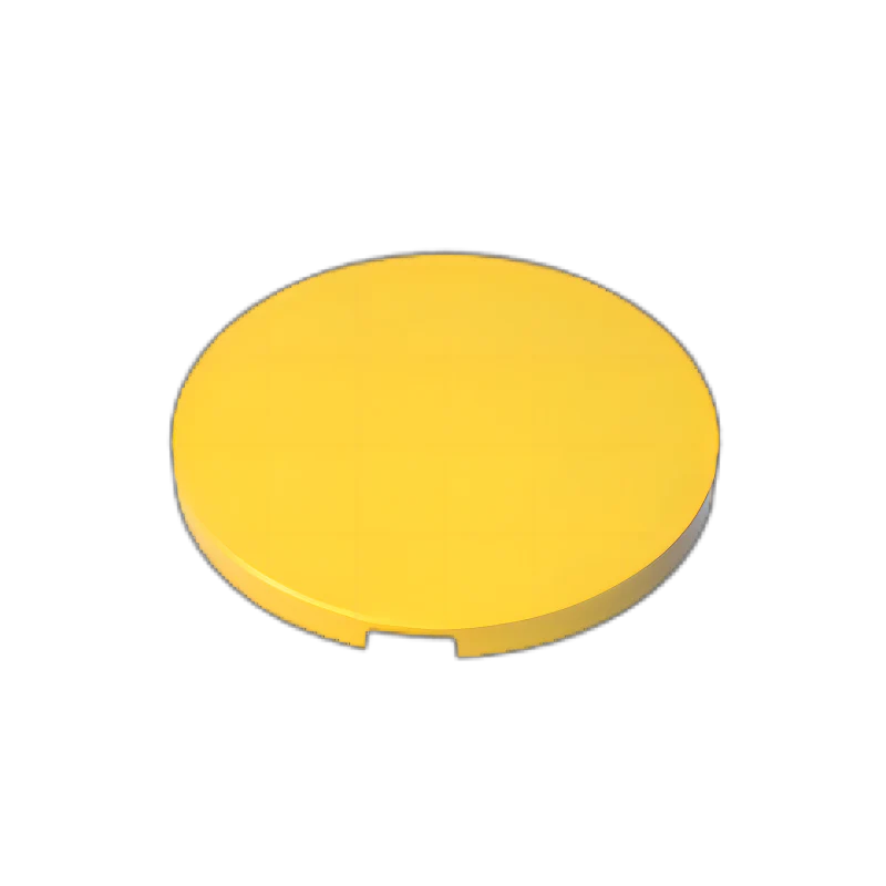 GOBRICKS GDS-21071 Tile Round 4 x 4 with Bottom Stud Holder - YWOBB