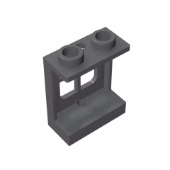 GOBRICKS GDS-784 Window 1 x 2 x 2 Plane, Single Hole Top and Bottom for Glass - YWOBB