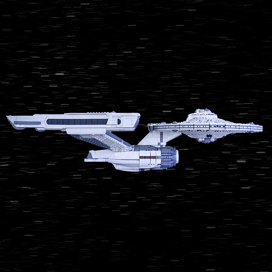 GOBRICKS MOC A1321 Star Trek - Starship Enterprise - YWOBB