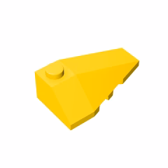 GOBRICKS GDS-754 Wedge 4 x 2 Triple Right - YWOBB