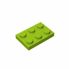 GOBRICKS GDS-510 Plate 2 x 3 - YWOBB