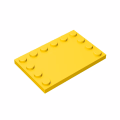GOBRICKS GDS-757  Modified 4 x 6 with Studs on Edges - YWOBB