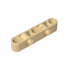 GOBRICKS GDS-1591 Liftarm Modified Perpendicular Holes Thick 1 x 5 - YWOBB