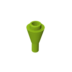 GOBRICKS GDS-1138 Cone 1 x 1 Inverted with Bar - YWOBB