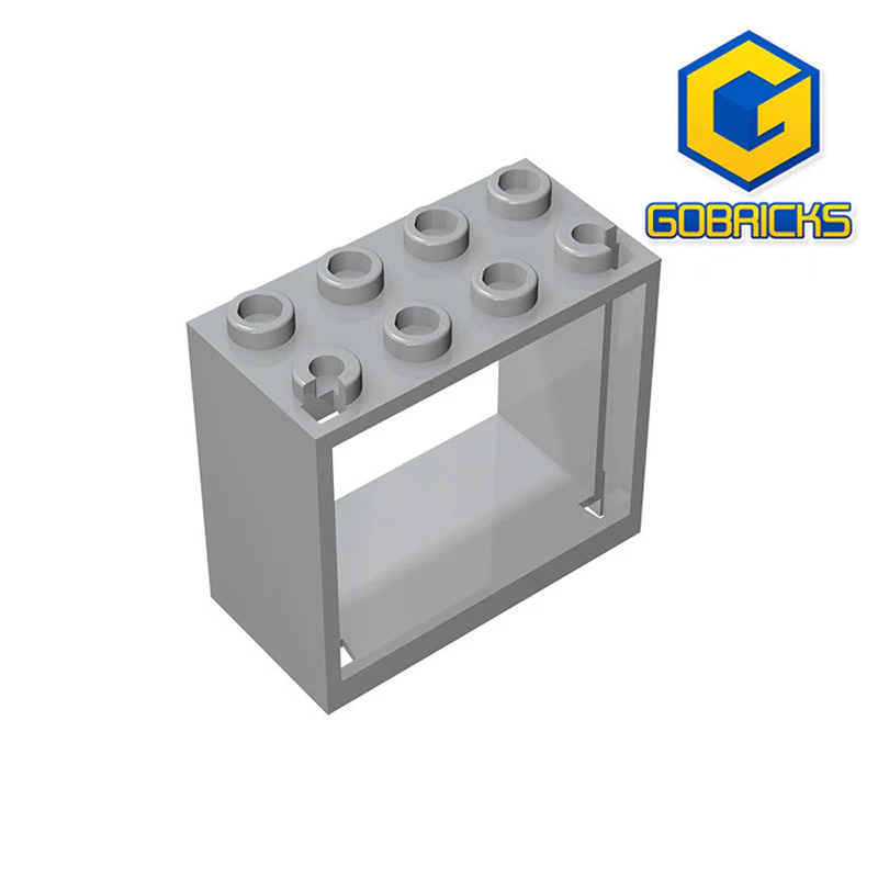 GOBRICKS GDS-1095 Window 2 x 4 x 3 Frame - Hollow Studs - YWOBB