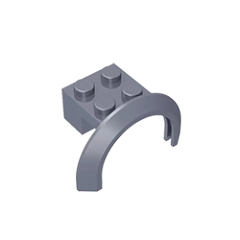 GOBRICKS GDS-1318 Mudguard 4 x 2 1/2 x 1 2/3 with Arch Round - YWOBB