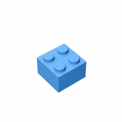 GOBRICKS GDS-540 Brick 2 x 2 - YWOBB