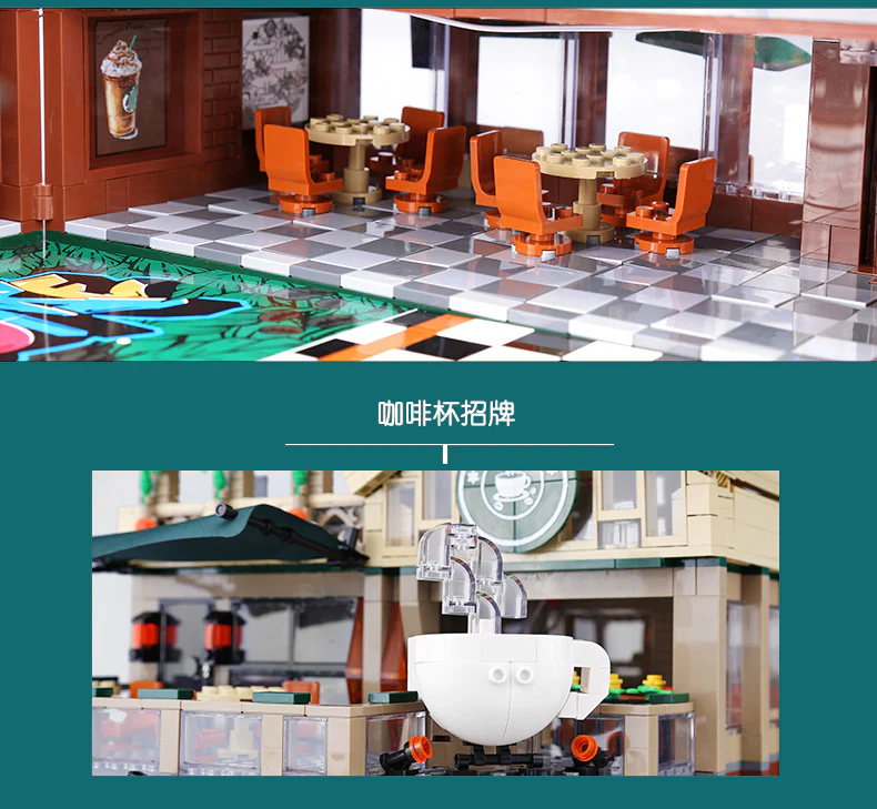 SEMBO 601093 Coffee Shop with LED lights - YWOBB