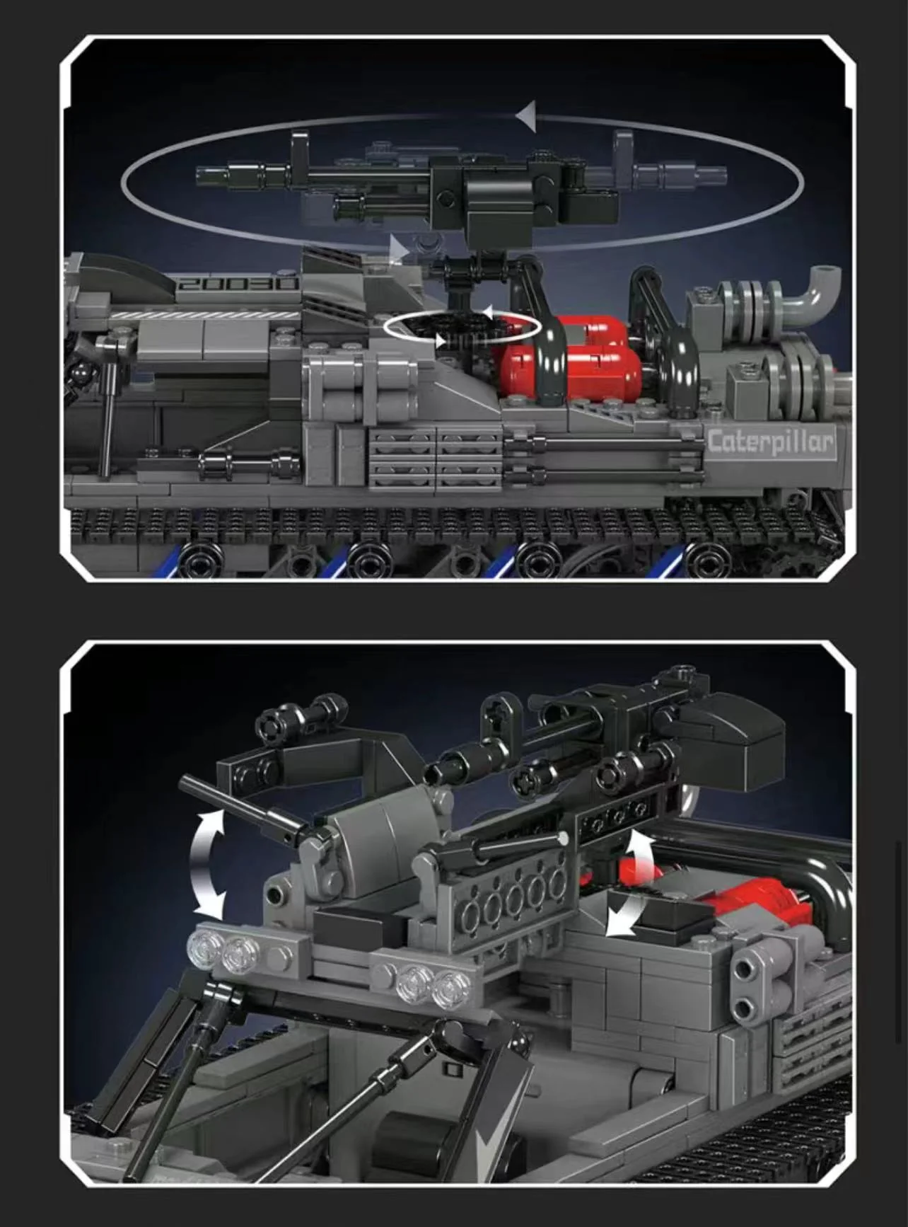 Mould King 20030 EV2 all-terrain crawler vehicle - YWOBB