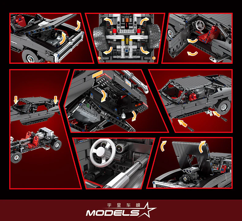 Mould King 13081 Muscle Car - YWOBB