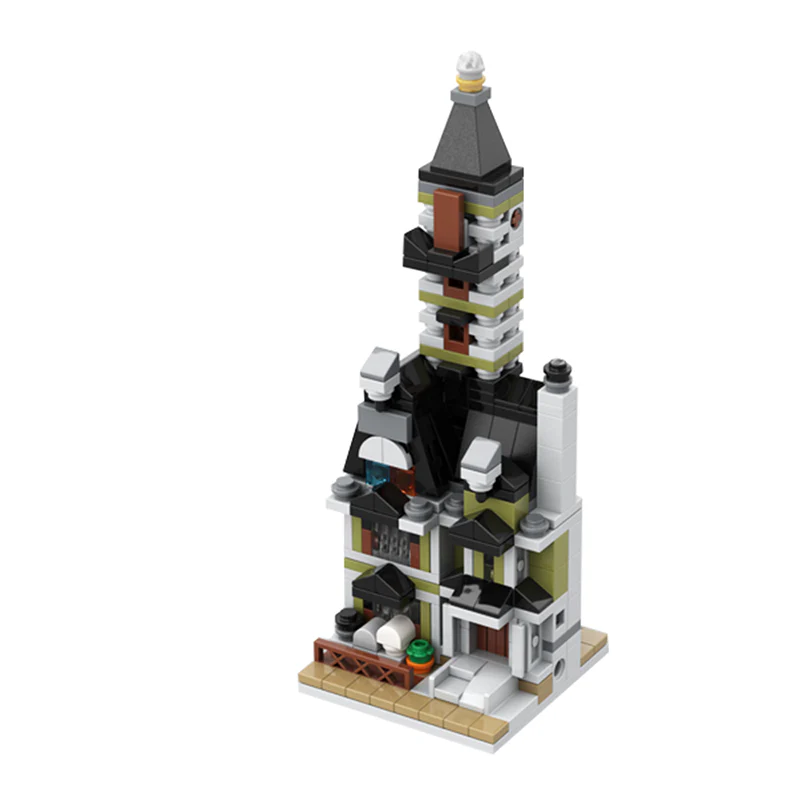 GOBRICKS MOC 107172 Mini Modular 10273 Haunted House - YWOBB
