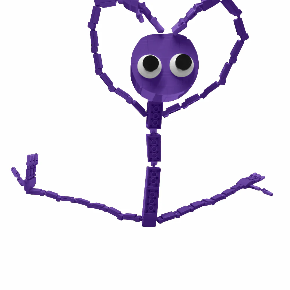 GOBRICKS MOC A0098 Rainbow Friend-Purple (Long Leg Monster) - YWOBB