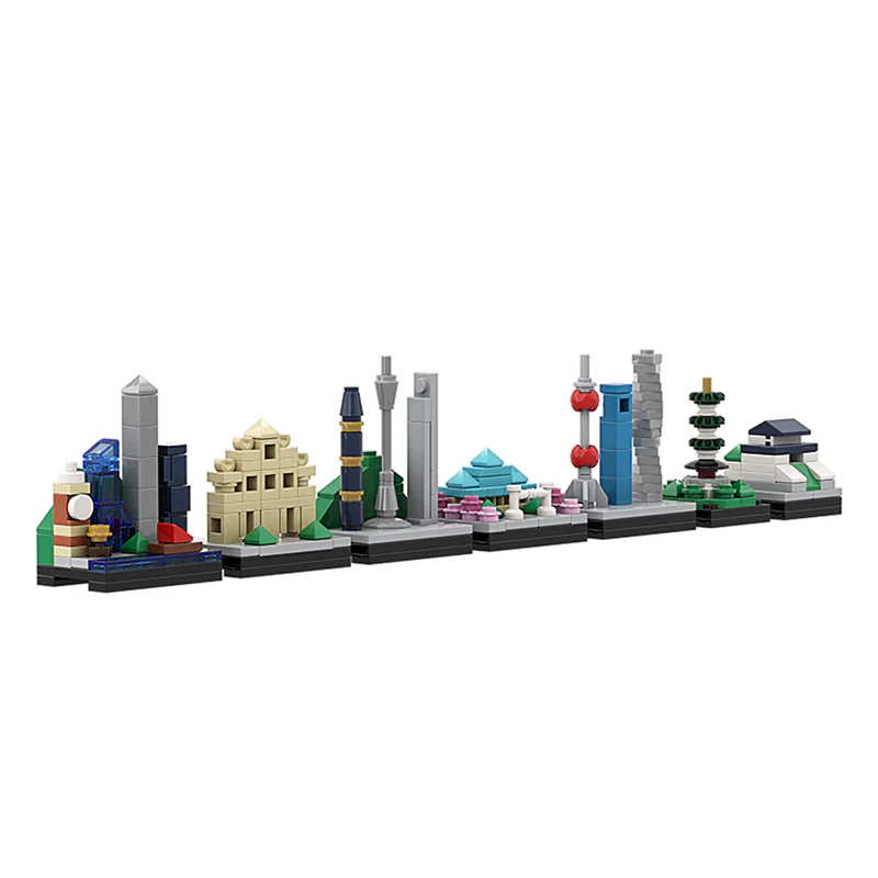 GOBRICKS MOC A0162Y02 China Skyline B - YWOBB