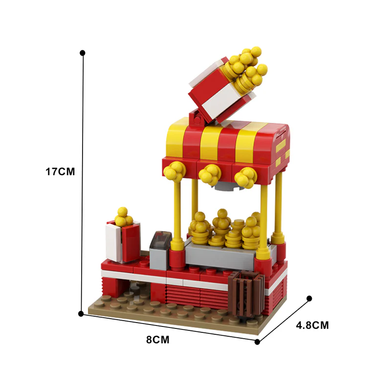 GOBRICKS MOC 141144 Popcorn Stand - YWOBB