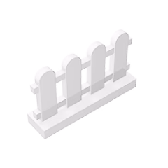 GOBRICKS GDS-1177 Fence 1 x 4 x 2 Paled - YWOBB