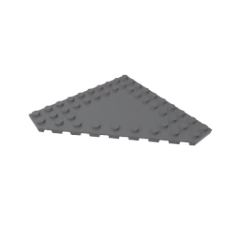 GOBRICKS GDS-M192 Wedge Plate 10 x 10 Cut Corner with no Studs in Center - YWOBB