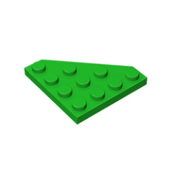 GOBRICKS GDS-554  Plate 4 x 4 Cut Corner - YWOBB