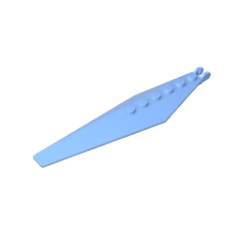 GOBRICKS GDS-M195 Hinge Plate 3 x 12 with Angled Side Extensions and Tapered Ends - YWOBB