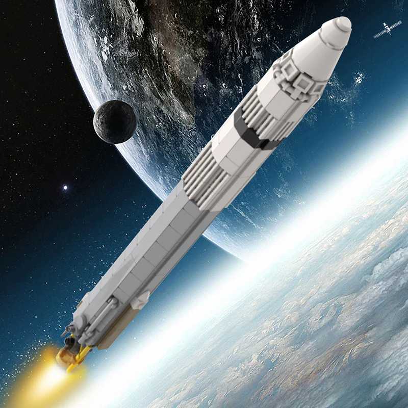 GOBRICKS MOC 81817 1:110 Scale Convair Atlas-Centaur SLV-3D - YWOBB