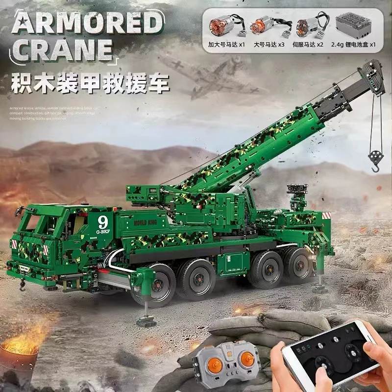 Mould King 20009 Armored Recovery Crane G-BKF OVP US Warehouse Version - YWOBB