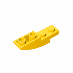 GOBRICKS GDS-731  Curved 4 x 1 Inverted - YWOBB