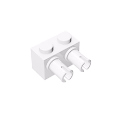 GOBRICKS GDS-957 Brick, Modified 1 x 2 with Pins - YWOBB